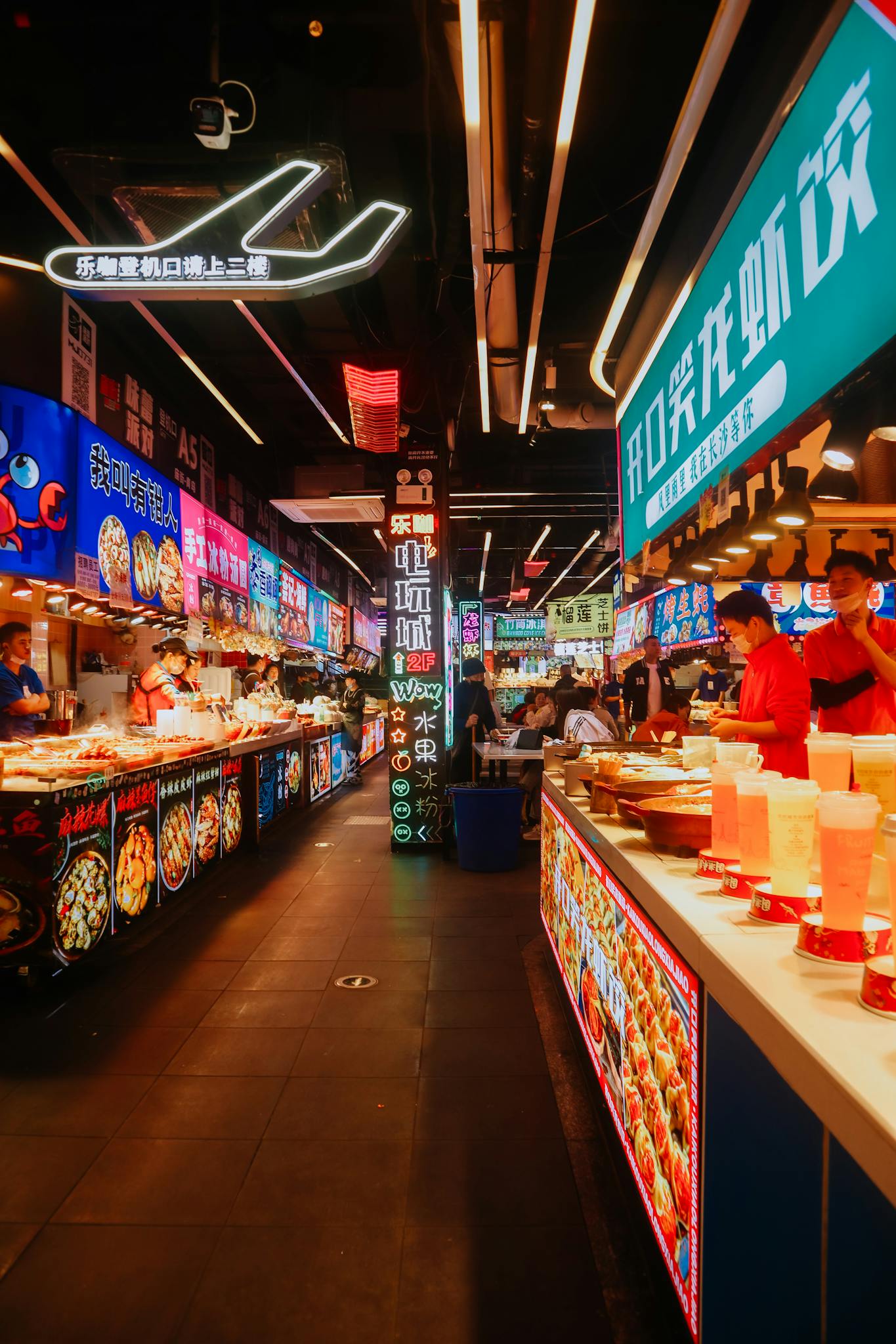 Explore The Lively Atmosphere Of A Neon Lit