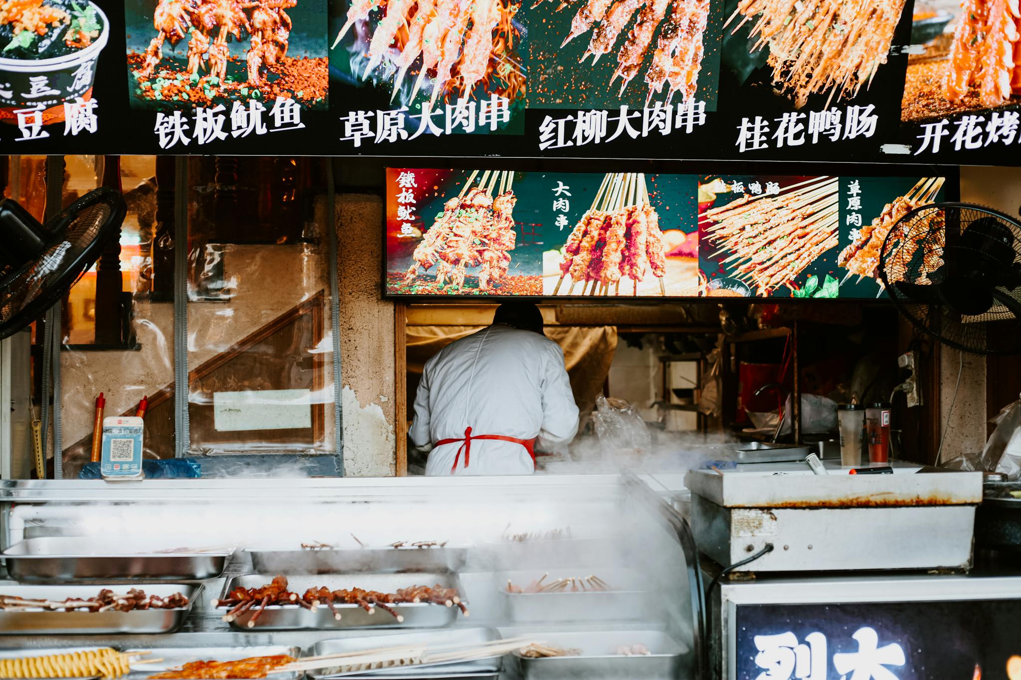 Vibrant street food scene in Nanjing, showcasing local culinary culture and daily life.